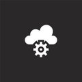 cloud settings icon. Filled cloud settings icon for website design and mobile, app development. cloud settings icon from filled Royalty Free Stock Photo