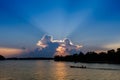 Cloud Shadow, Crepuscular Rays Royalty Free Stock Photo