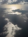 Cloud shadow view at sea. Royalty Free Stock Photo