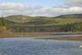 Cloud shadows hills pond