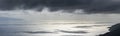 Cloud shadows and sunlight reflections on the ocean water of the Pico-Sao Jorge channel, Azores