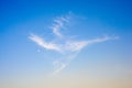 Cloud in the shape of a dragon and a serene blue sky