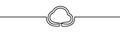 Cloud shape drawing by continuos line, thin line design Royalty Free Stock Photo