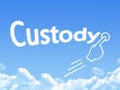 Cloud shaped as custody Message