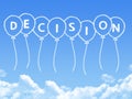 Cloud shaped as decision Message Royalty Free Stock Photo