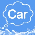 Cloud shaped as Dream car Royalty Free Stock Photo