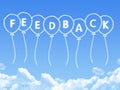 Cloud shaped as feedback Message Royalty Free Stock Photo