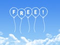 Cloud shaped as free Message Royalty Free Stock Photo