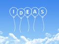 Cloud shaped as ideas Message