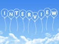 Cloud shaped as interview Message Royalty Free Stock Photo