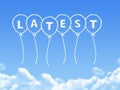 Cloud shaped as latest Message Royalty Free Stock Photo
