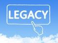 Cloud shaped as legacy Message Royalty Free Stock Photo