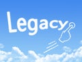 Cloud shaped as legacy Message Royalty Free Stock Photo