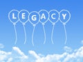 Cloud shaped as legacy Message Royalty Free Stock Photo