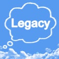Cloud shaped as legacy Message Royalty Free Stock Photo