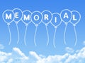 Cloud shaped as memorial Message Royalty Free Stock Photo