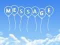 Cloud shaped as message Message Royalty Free Stock Photo