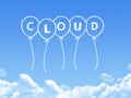 Cloud shaped as cloud Message Royalty Free Stock Photo