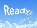 Cloud shaped as ready Message