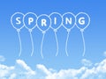 Cloud shaped as spring Message Royalty Free Stock Photo