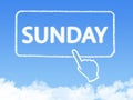 Cloud shaped as sunday Message Royalty Free Stock Photo