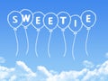 Cloud shaped as sweetie Message