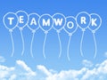 Cloud shaped as teamwork Message