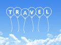 Cloud shaped as travel Message Royalty Free Stock Photo