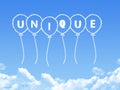 Cloud shaped as unique Message Royalty Free Stock Photo