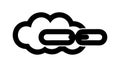 Cloud Shaped Chain Link Icon: Abstract Data Connectivity, vector design Generative AI Royalty Free Stock Photo