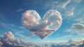 Cloud shaped heart on a sky Royalty Free Stock Photo