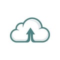 Suggests data upload or cloud storage, commonly associated with digital Royalty Free Stock Photo