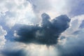 Cloud shaped like a flying bird. Royalty Free Stock Photo