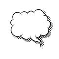 Empty cloud speech bubble flat icon vector isolated.