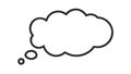 Cloud-Shaped Thought Bubble Communication Icon, vector design Generative AI Royalty Free Stock Photo
