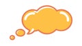 Cloud-Shaped Thought Bubble with Orange Gradient, vector design Generative AI Royalty Free Stock Photo