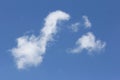 Cloud Shapes on Blue Sky, Abstract Clouds shapes with Blue Sky Background