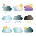 Cloud shapes collection Royalty Free Stock Photo