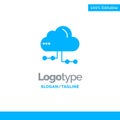Cloud, Share, Computing, Network Blue Business Logo Template Royalty Free Stock Photo