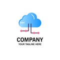 Cloud, Share, Computing, Network Business Logo Template. Flat Color Royalty Free Stock Photo