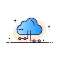 Cloud, Share, Computing, Network Business Logo Template. Flat Color Royalty Free Stock Photo