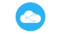 Cloud Share Icon for Data Storage and Collaboration, vector design Generative AI Royalty Free Stock Photo