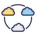 Cloud, share Isolated Vector Icon Which can easily modify or edit Royalty Free Stock Photo