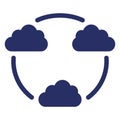Cloud, share Isolated Vector Icon Which can easily modify or edit Royalty Free Stock Photo
