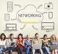 Cloud Sharing Networking Connection Transfer Concept Royalty Free Stock Photo