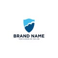 Cloud and shield design logo for the security industry Royalty Free Stock Photo