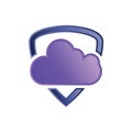 Cloud Shield Logo Vector Royalty Free Stock Photo