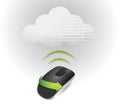 Cloud signal and Wireless computer mouse Royalty Free Stock Photo