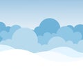 Cloud with sky background illustration