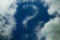 Cloud In The Sky Forming A Question Mark. Royalty Free Stock Photo
